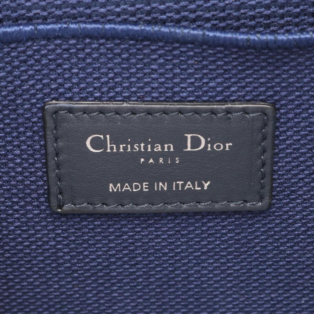 Dior White Vanity Canvas Christian Travel Navy Handbag Blue - Picture 4 of 8